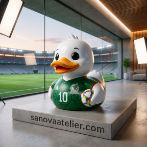 Mexico national soccer team mascot cute rubber duck toy for fans