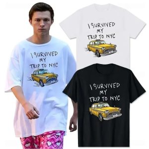 Marvel Spider-Man Tom Holland I Survived My Trip to NYC T-Shirt