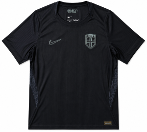 Norway National Team Home Soccer Jersey 2026 – Premium Football Shirt 8 Norway National Team Away Soccer Jersey 2026 Black Football Shirt Front View