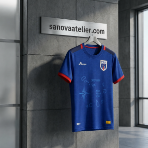 Cape Verde 2026 World Cup National Team Blue Map Graphic Soccer Jersey 8 Cape Verde 2026 World Cup National Team Blue Jersey