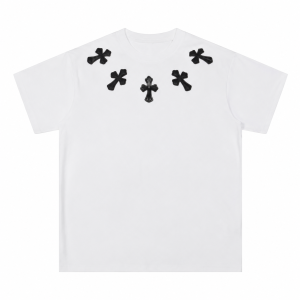 Chrome Hearts Cross Baggy Tee White – Premium Gothic Cross Oversized T-Shirt for Men & Women 6 White Chrome Hearts Cross Tee – Premium Baggy Fit Graphic Shirt