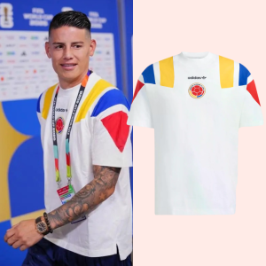 James Rodríguez Colombia EQT World Cup 2026 White T-Shirt 6 Colombia World Cup 2026 James Rodríguez EQT Shirt