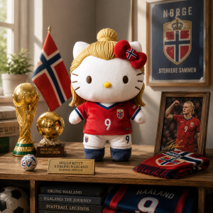 Hello Kitty x Erling Haaland Norway 2026 FIFA World Cup Plush Toy 6 Hello Kitty x Erling Haaland Norway Collectible Plush Toy