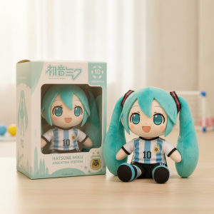 Hatsune Miku Argentina Soccer Plush Doll – FIFA World Cup 2026 Fan Gift