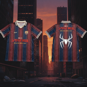 FC Barcelona Spider-Man Brand New Day 2026 Soccer Jersey 11 FC Barcelona Spider-Man Brand New Day Football Jersey 2026