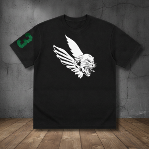 Messi Flying Tiger Distressed Graphic Tee