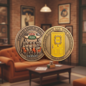 Friends TV Show Central Perk Couch Yellow Door Collectible Coin 7 Friends Central Perk Couch & Yellow Door Collector Coin