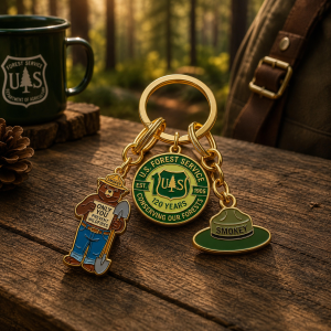 Smokey Bear U.S. Forest Service 120th Anniversary Keychain 9 Smokey Bear U.S. Forest Service 120th Anniversary Keychain