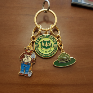 Smokey Bear U.S. Forest Service 120th Anniversary Keychain 8 Smokey Bear U.S. Forest Service 120th Anniversary Collectible Keychain