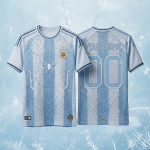 Argentina Spider-Man Web Design Custom Soccer Jersey 8 Spider-Man Argentina Football Jersey Custom Design