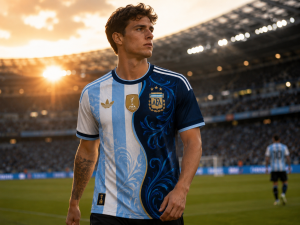 Argentina Messi 10 World Cup 2026 Baroque Gold Soccer Jersey 11 Messi 10 Argentina World Cup 2026 Mashup Jersey