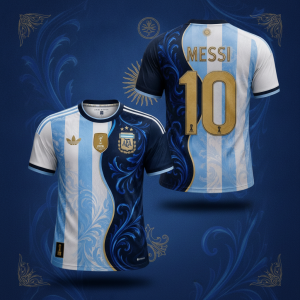 Argentina Messi 10 World Cup 2026 Baroque Gold Soccer Jersey 8 Argentina Messi 10 Home Away Mashup Soccer Jersey 2026