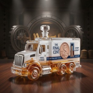 The Final Cent Hauler Crystal Whiskey Decanter