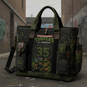Teenage Mutant Ninja Turtles 35th Anniversary Tote Bag 11 TMNT Anniversary Reusable Tote Bag