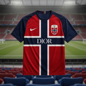 Norway Team Dior Branded Norwegian Flag Football T-Shirt 10 Norway Team Dior Branded Soccer Fan T-Shirt