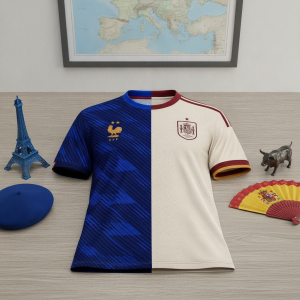 France vs Spain Split Design World Cup 2026 Jersey