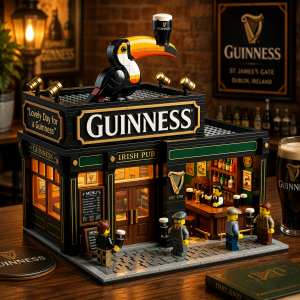 Guinness Irish Pub Building Blocks Set – Toucan Miniature Bar Construction Toy 6 Guinness Irish Pub Building Blocks Set – Toucan Miniature Bar Construction Toy