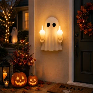 Ghost Middle Finger Wall Light Funny Halloween Decor 2026 9 Ghost Middle Finger Wall Light Funny Halloween Decor 2026