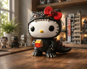 Hello Kitty x Godzilla McDonald’s Special Event Collectible Resin Figure